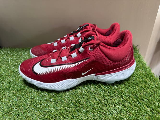 Nike Alpha Huarache Elite 4 Low Crimson Red Baseball Cleats 11.5 FN7222-600 NEW