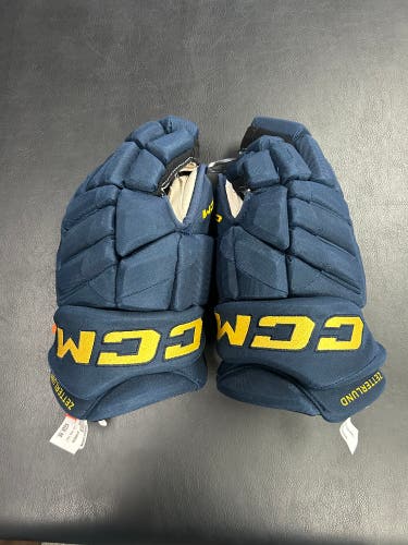 NEW Milan Cortina Olympics CCM HGPJSXP Gloves 14" Pro Stock Fabian Zetterlund