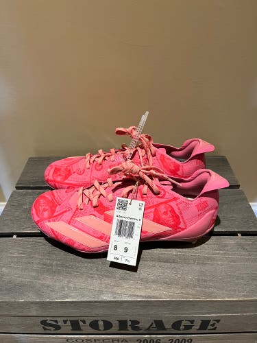 ADIZERO ELECTRIC II CURRENCY FOOTBALL CLEATS |NWOB| Sz M9:W10 | Pink Fusion