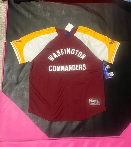 Washington Commanders Button Up Large Men's Jersey (New)