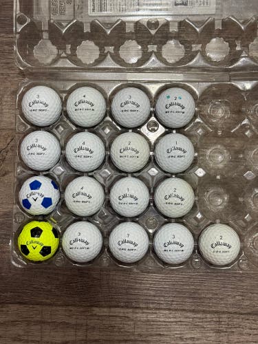 17 Callaway ERC Soft Golf Balls with Triple Track and Truvis Design (5A/4A)