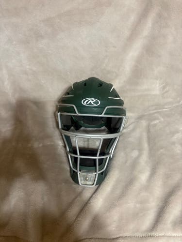 Green Adult Rawlings Catcher's Mask (Used)
