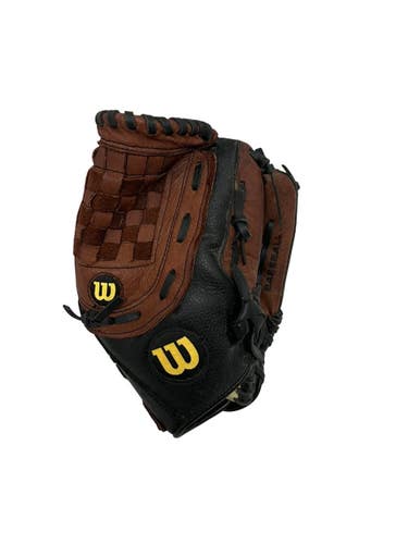 Used Wilson A2452 RH Throw Fastpitch Gloves Brown 11 1/2" 11692-S000151356