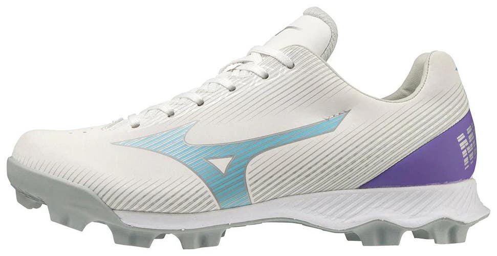 Used Mizuno WAVE FINCH BB/SB Cleats White Junior 04 11692-S000153552