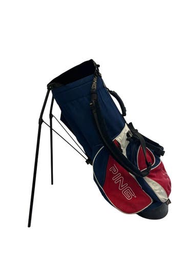 Used Ping HOOFER Mens Stand Bag Navy Blue 11692-S000153585