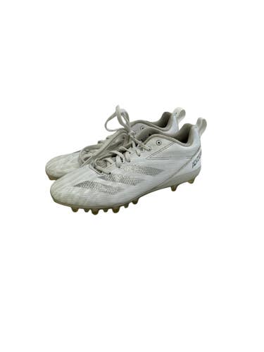 Used Adidas ADIZERO Jr FB Cleats White Junior 04.5 11692-S000153407