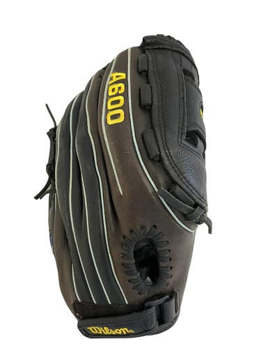 Used Wilson A600 BB/SB Glove RH Throw Black 12 1/2" 11692-S000153468