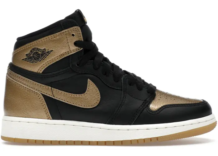 Size 5.5Y - Jordan 1 Retro High OG Black Gold (GS) (NO BOX) FD1437-071