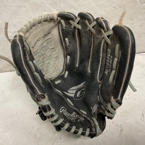 Used Rawlings Sure Catch SC105BGB Baseball Glove RH Throw Black 10 1/2" 11855-S000206476