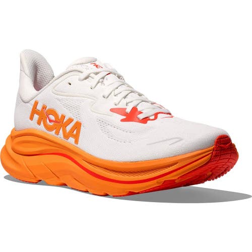 Hoka One One Clifton 10 1162031-FGZ Sneaker Women 11B White Running Shoe RHS8855
