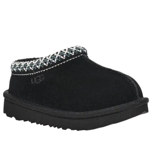 UGG Tasman II 1019066T-BLK Slippers Toddler 7 Black Suede Slip-On Shoes RHS8783