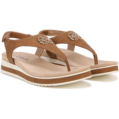 LifeStride Zeeta I8582S3201 Sandals Women's 8 Tan Slip On Toe Post Thong RHS8865