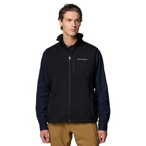 Columbia Ascender II Softshell Vest Men's Large Black Full Zip Hiking FTS1602