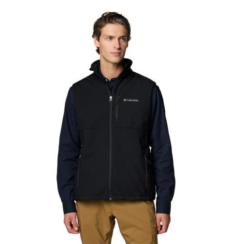 Columbia Ascender II Softshell Vest Men's Large Black Full Zip Hiking FTS1602