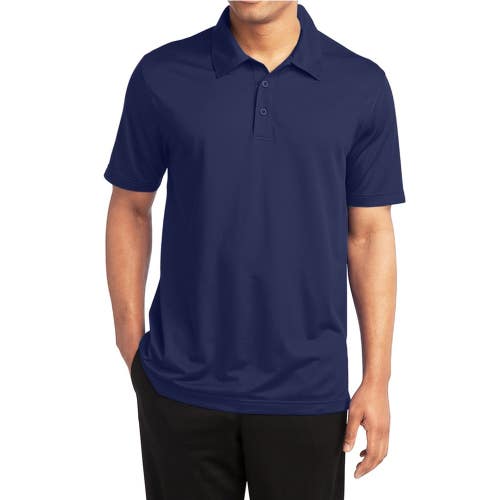 Galaxy by Harvic Polo Shirt Mens L Navy Dry Fit Short Sleeve Performance FTS1578