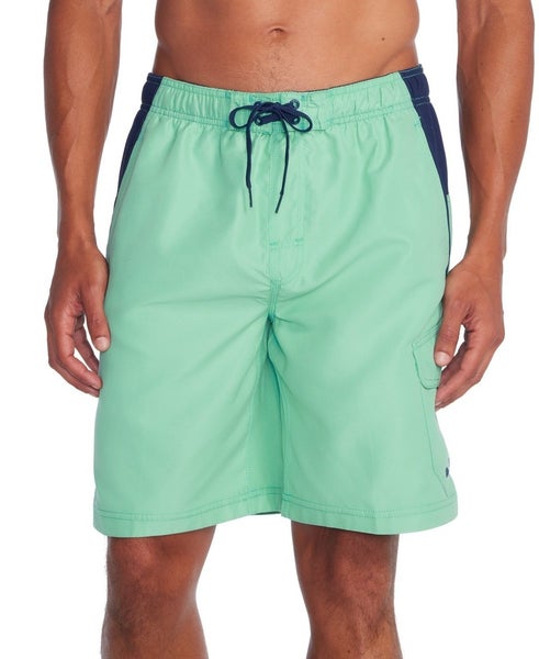 Speedo Marina Sport VaporPLUS Swim Trunks Men Medium Green 9" Drawstring FTS1613