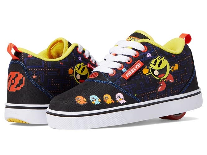 Heelys Pro 20 HES10538H-018 Sneaker Kids 8 Black Pacman Print Skate Shoes HAM738