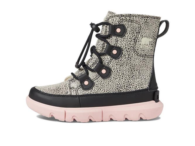 Sorel Explorer 2020621-191 Kids US 10 Black Chalk Lace Up Winter Boots ZAP2487