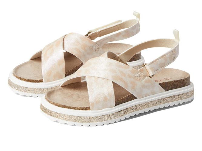 Carter's Cindy Sandals Girls US 6 Beige Cross Strap Open Toe Slingback ZAP2508