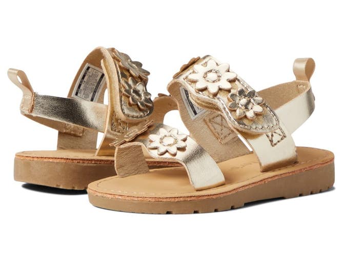 Carter's JoJo Sandals Girls US 7 Metallic Gold Flower Adjustable Strap ZAP2503
