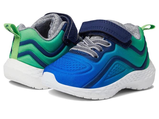 Carter's Mercury-B Sneakers Boys US 5 Blue Green Low Top Athletic Shoes ZAP2621