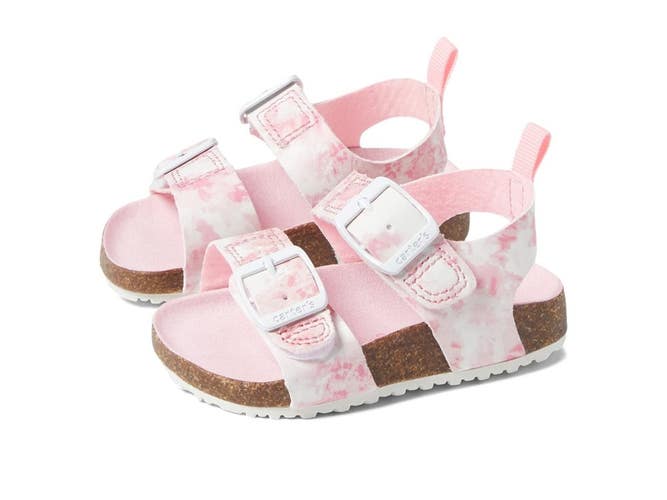 Carter's Duncan Sandals Girls 11 Pink Tie Dye Round Toe Adjustable Strap ZAP2610