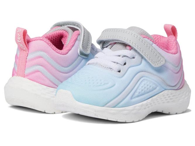 Carter's Mercury-G Sneakers Girls US 7 Blue Pink Low Top Comfort Shoes ZAP2482