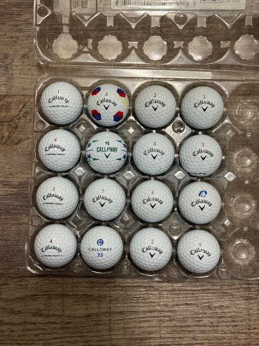 16 Callaway Chrome Tour Golf Balls (5A/4A Condition)