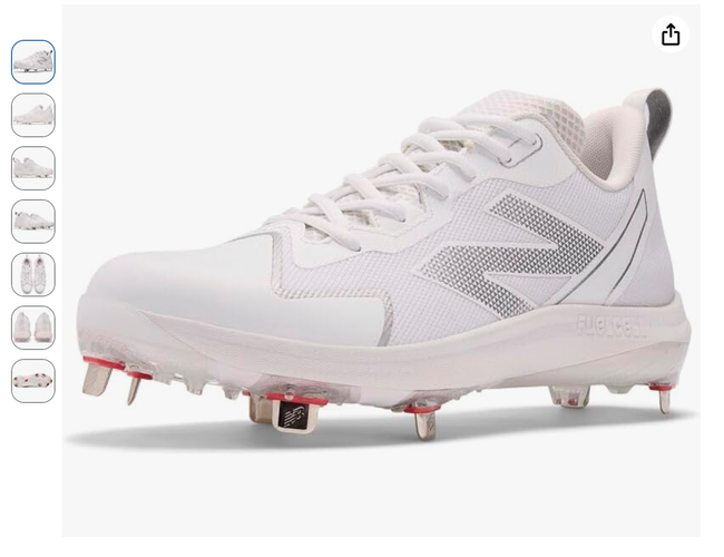 White Women's Size M 8.5 (W 9.5) New Balance Low Top (New)