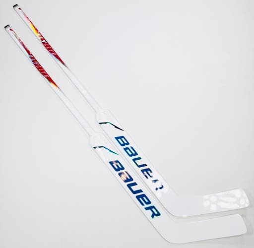 New 2 Pack Custom Red Bauer Vapor Flylite Goalie Stick-25"-Penta Grip