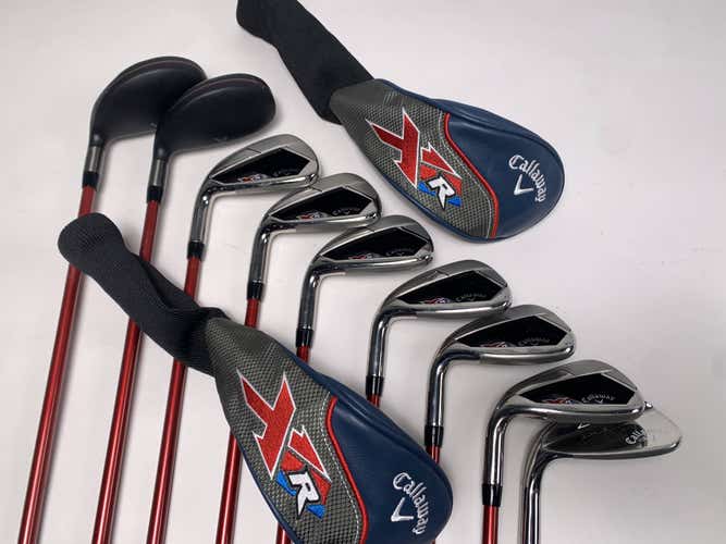 LEFTY Callaway XR Hybrid Iron Set 4h-5h-6-PW+AW+SW 70g Regular Graphite Mens LH