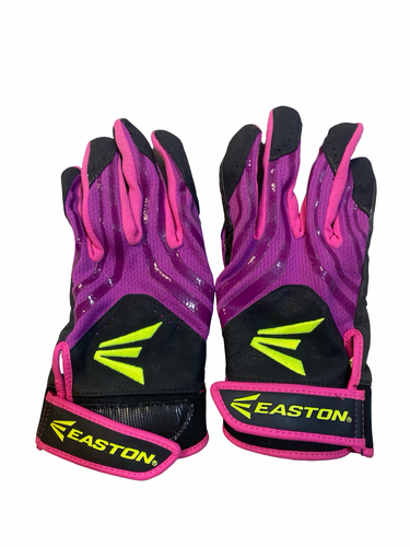 Used Easton BB/SB Batting Gloves Pink LG 11706-S000381103