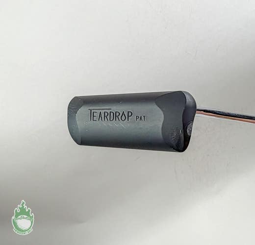 Used Right Handed TearDrop PAT 35.5" All Black Putter Steel Golf Club
