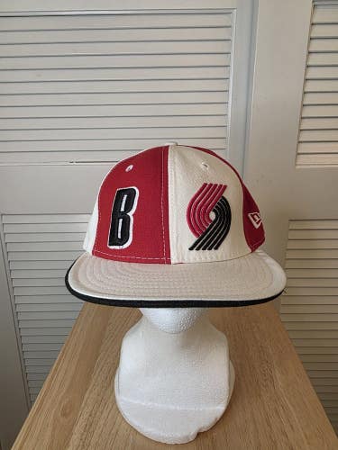 NWS Vintage Portland Trailblazers Double Whammy New Era 59fifty 7 1/4 NBA MUSA