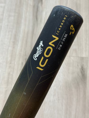 2023 Rawlings Icon BBCOR Composite Bat -3, 31/28
