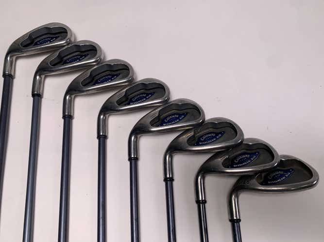 LEFTY Callaway X-16 Iron Set 3-PW System CW85 Firm Graphite Mens LH