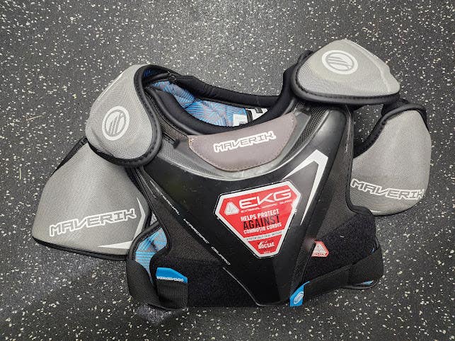 Used Maverik CHARGER EKG Lacrosse Shoulder Pads Black MD 11849-S000041658