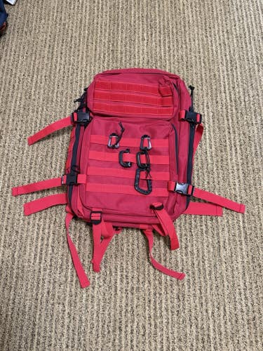 G4Free Tactical Red Backpack With expanding compartments -18 X 12
