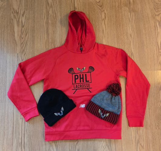 Philadelphia Wings Team Issued Hoodie and Winter Hat Bundle