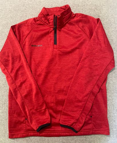 Red Kids Unisex Large/Extra Large Bauer Sweatshirt (Used)