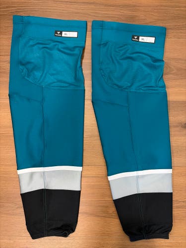Senior Large Socks (New) San Jose Sharks Teal Pro Stock