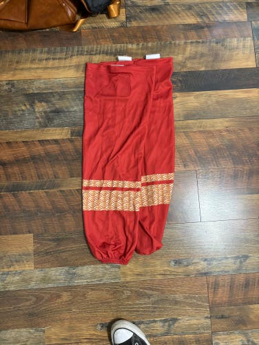 Atlanta Gladiators Chinese New Years game worn ECHL Red Senior K1 Socks Pro Stock (Used)