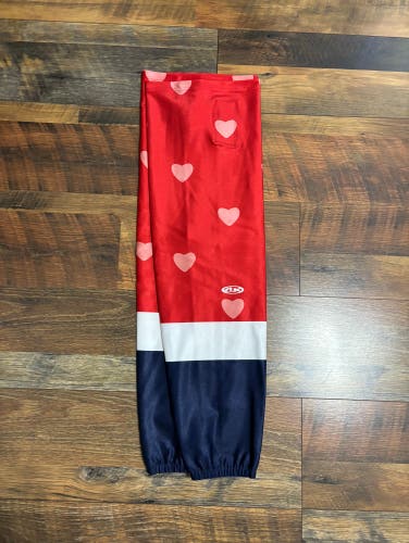 Atlanta Gladiators Valentines Day game used ECHL Red Senior Athletic Knit Socks Pro Stock (Used)