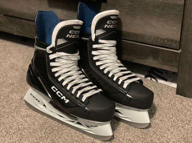 Black/White 2024 CCM Next Hockey Skates Regular Width 10 (Used)