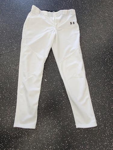 Used Under Armour MENS BASEBALL PANTS BB/SB Pant Mens White SM 11849-S000041578