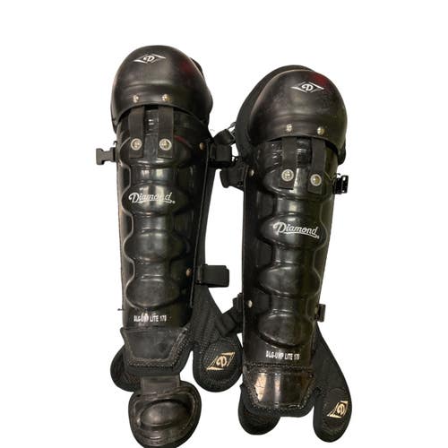 Used Diamond SHIN GUARDS Catchers Leg Guards Black Youth 11859-S000031970