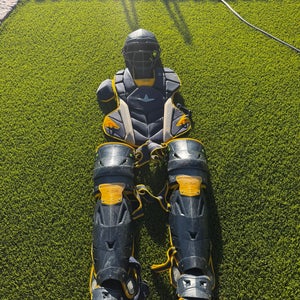 Navy/Gold All Star System 7 Axis Catcher's Set (New)