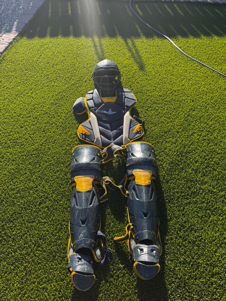 Navy/Gold All Star System 7 Axis Catcher's Set (New)