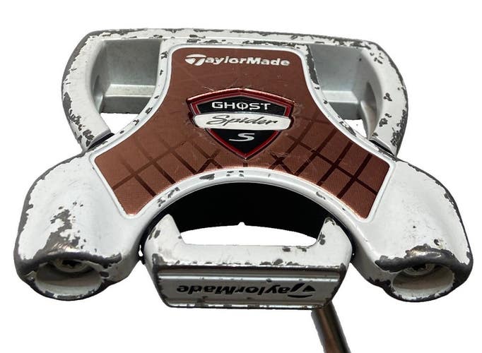 TaylorMade Spider Ghost S Mallet Putter RH Steel With Label 33" New Midsize Grip