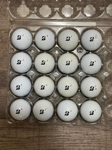 16 Bridgestone Tour B RX Golf Balls - 5A/4A Condition
